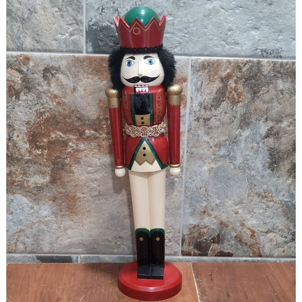 Wooden King Nutcracker Figure Christmas Decor